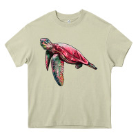Mossy sea turtle pink glitter Heavy Core Tee - Artiststas