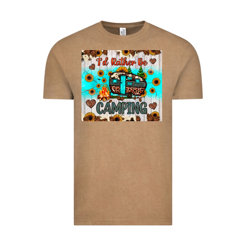 I’d Rather Be Camping Vintage Tee by JahusDesignShop | Teevron