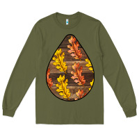 Army Green Fall Teardrop Long Sleeve Tee - LillyAllenDesigns