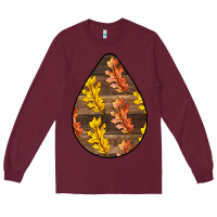 Burgundy Fall Teardrop Long Sleeve Tee - LillyAllenDesigns