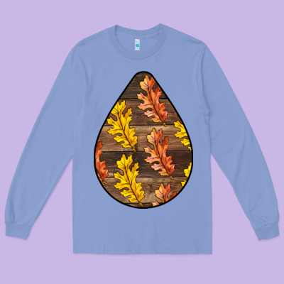 Fall Teardrop Long Sleeve Tee Designed By Lillyallendesigns
