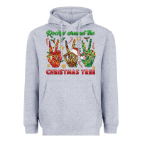 Heather Grey Rockin' Around The Christmas Tree Heavyweight Hoodie - BundleAndBundleShop
