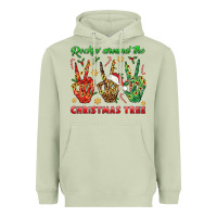 Matcha Rockin' Around The Christmas Tree Heavyweight Hoodie - BundleAndBundleShop