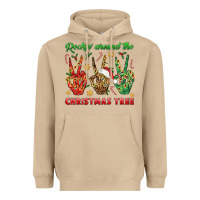 Mushroom Rockin' Around The Christmas Tree Heavyweight Hoodie - BundleAndBundleShop