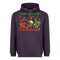 Plum Rockin' Around The Christmas Tree Heavyweight Hoodie - BundleAndBundleShop