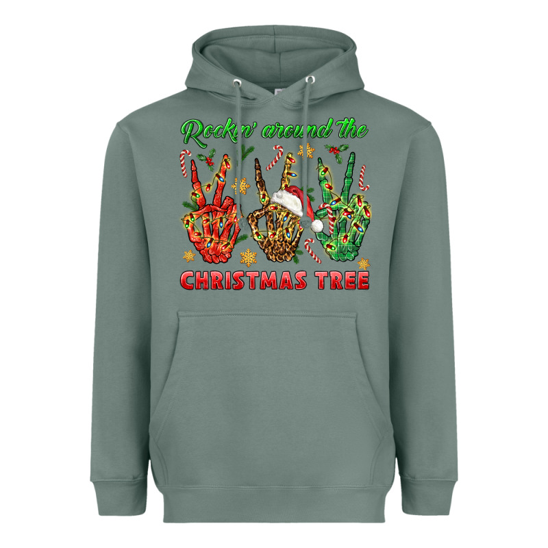 Rockin' Around The Christmas Tree Heavyweight Hoodie by BundleAndBundleShop | Teevron