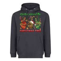 Smoke Rockin' Around The Christmas Tree Heavyweight Hoodie - BundleAndBundleShop