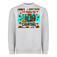 Heather Grey i’d rather be camping Heavyweight Sweatshirt - JahusDesignShop