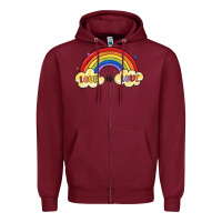 Burgundy love is love lgbtq Zipper Hoodie - MaliasSmallBusiness