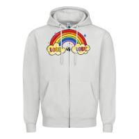 Dove Grey love is love lgbtq Zipper Hoodie - MaliasSmallBusiness