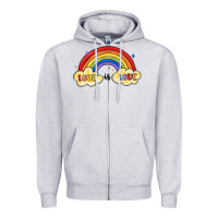 Heather Grey love is love lgbtq Zipper Hoodie - MaliasSmallBusiness
