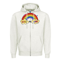 Oatmeal Heather love is love lgbtq Zipper Hoodie - MaliasSmallBusiness