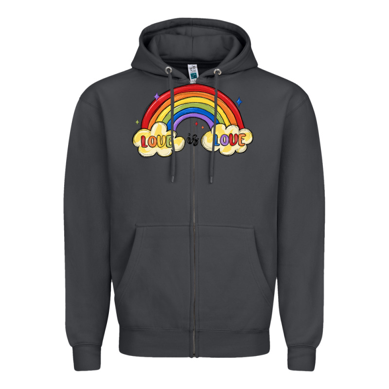 Love Is Love Lgbtq Zipper Hoodie by MaliasSmallBusiness | Teevron