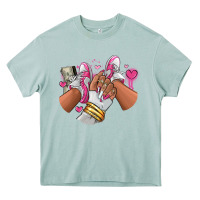 Arona Pink and white sneaker girl Heavy Core Tee - RanaPortraitStore