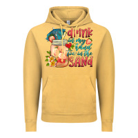 Vintage Mustard drink in my hand toes in the sand Vintage Hoodie - HRA Design Shop
