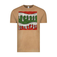 Vintage Camel christmas plaid and white glitter snow seamless pattern Vintage Tee - BundleAndBundleShop
