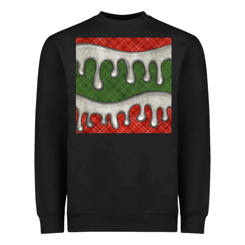 Christmas Plaid And White Glitter Snow Seamless Pattern Heavyweight Sweatshirt by BundleAndBundleShop | Teevron