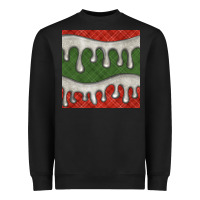 Black christmas plaid and white glitter snow seamless pattern Heavyweight Sweatshirt - BundleAndBundleShop
