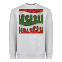 Heather Grey christmas plaid and white glitter snow seamless pattern Heavyweight Sweatshirt - BundleAndBundleShop