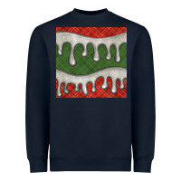 Navy christmas plaid and white glitter snow seamless pattern Heavyweight Sweatshirt - BundleAndBundleShop