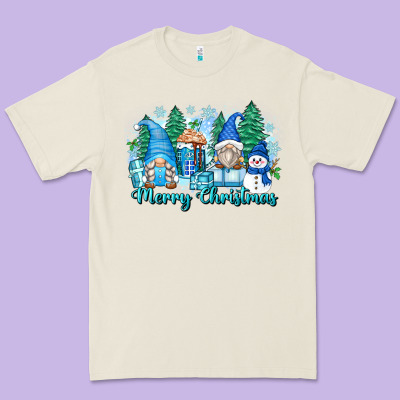 Merry Christmas Snowman Gnomes Premium Tee Designed By Zillion Design Studio