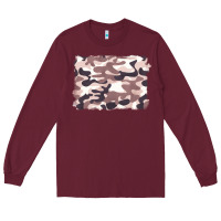 Burgundy milky camouflage Long Sleeve Tee - BarkalooDesign
