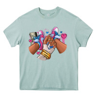 Arona Pink and blue sneaker girl Heavy Core Tee - RanaPortraitStore