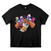 Black Pink and blue sneaker girl Heavy Core Tee - RanaPortraitStore