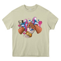 Mossy Pink and blue sneaker girl Heavy Core Tee - RanaPortraitStore