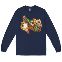 Navy horseshoe cowhide cactus patch Long Sleeve Tee - AdoDesignShop