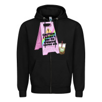 Caution I Haven't Had My Coffee Yet Zipper Hoodie | Teevron