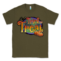 Army Green trick or treat white Classic Tee - JahusDesignShop
