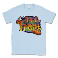 Dusty Blue trick or treat white Classic Tee - JahusDesignShop