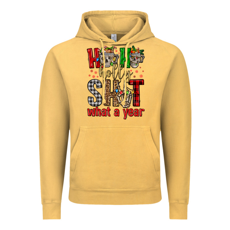 Ho Ho Holly Shit What A Year Vintage Hoodie by FaDigitalArtStudio | Teevron