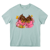 Arona Pink afro nails Heavy Core Tee - RanaPortraitStore