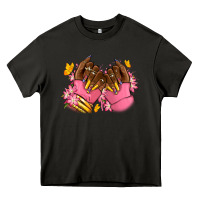 Asphalt Pink afro nails Heavy Core Tee - RanaPortraitStore