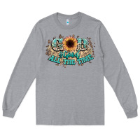 Heather Grey god is good all the time Long Sleeve Tee - NancyCooperArtShop