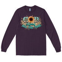 Plum god is good all the time Long Sleeve Tee - NancyCooperArtShop