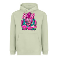 Matcha Breast Cancer Gnomies Truck Heavyweight Hoodie - BundleAndBundleShop