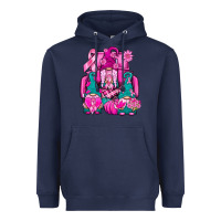 Navy Breast Cancer Gnomies Truck Heavyweight Hoodie - BundleAndBundleShop