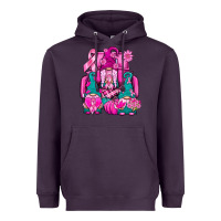 Plum Breast Cancer Gnomies Truck Heavyweight Hoodie - BundleAndBundleShop