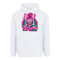 White Breast Cancer Gnomies Truck Heavyweight Hoodie - BundleAndBundleShop