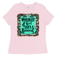 Bubblegum Pink whiskey bent hell bound Ladies Tee - AdoDesignShop