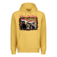 Antique Gold Merry Christmas Cows Premium Hoodie - Bettercallsaul