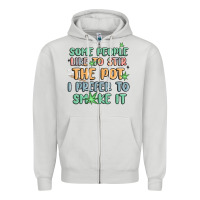 Dove Grey some people like to stir the pot i prefer to smoke Zipper Hoodie - MaliasSmallBusiness