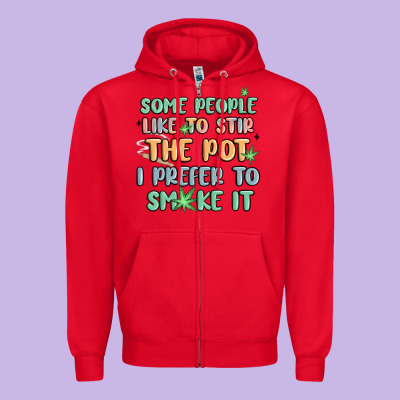 Some People Like To Stir The Pot I Prefer To Smoke Zipper Hoodie Designed By Maliassmallbusiness