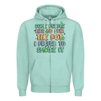 Seafoam some people like to stir the pot i prefer to smoke Zipper Hoodie - MaliasSmallBusiness