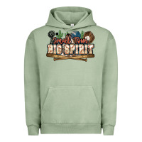 Pigment Oil Green Small town big spirit Baseball Urban Hoodie - HowdyJamesFarm