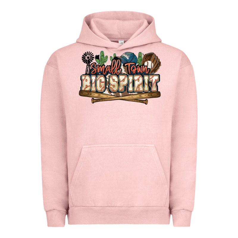 Small Town Big Spirit Baseball Urban Hoodie by HowdyJamesFarm | Teevron