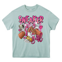 Arona Pink and white sneaker girl Heavy Core Tee - RanaPortraitStore